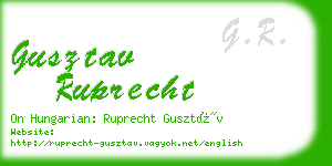 gusztav ruprecht business card